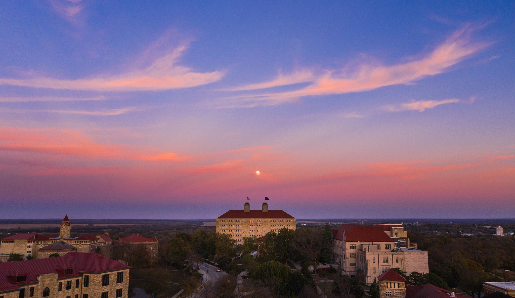 Aerial view of campus