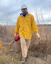 KU Masters student Yalone Woodruff